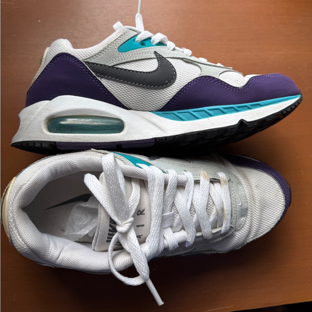 Women’s Nike Air Max Sneakers in Purple, Teal, and Gray